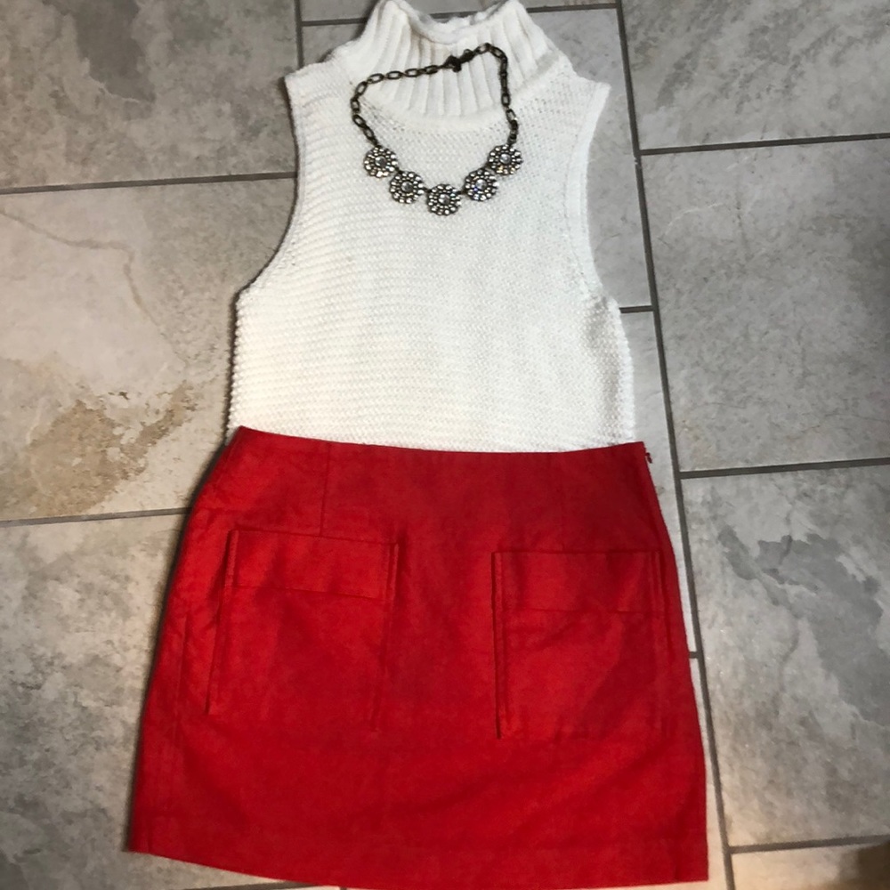 Gap red mini skirt